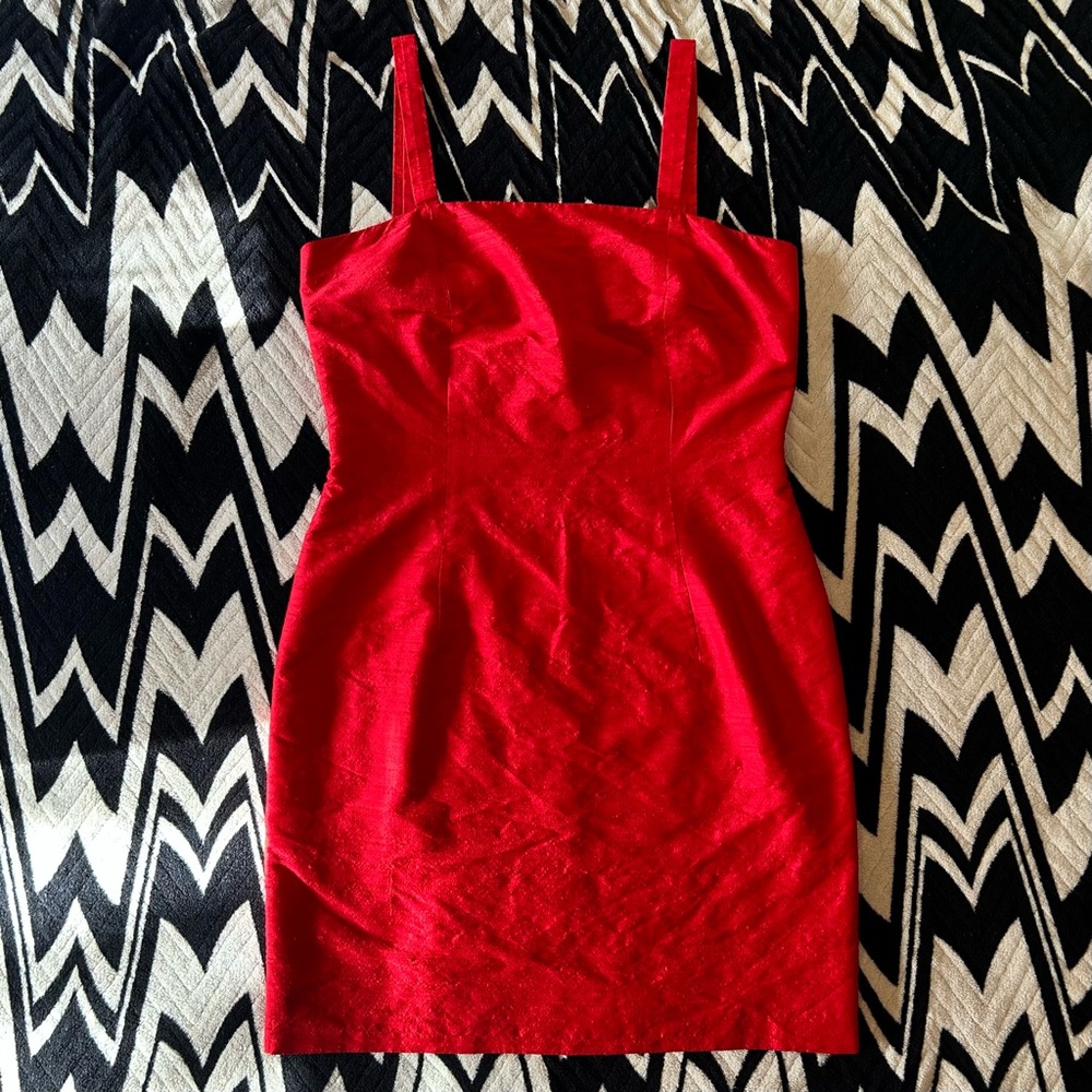 Pol' Atteu Vintage 90s Cocktail Dress - Red